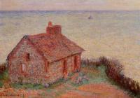 Monet, Claude Oscar - Customs House at Varengeville, Rose Effect